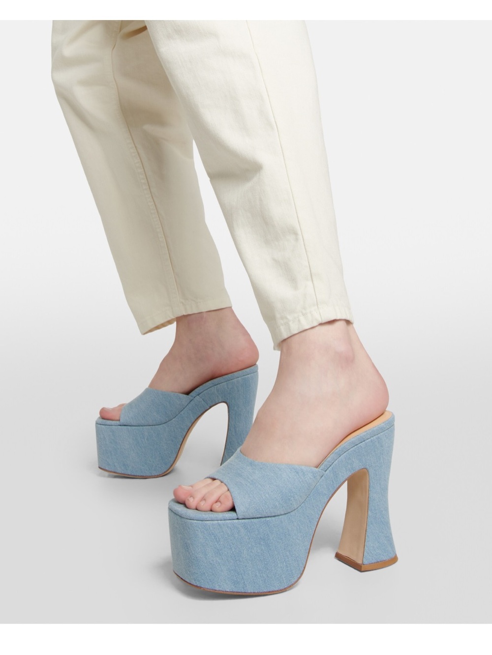 Womens Magda Butrym Denim Platform Mules